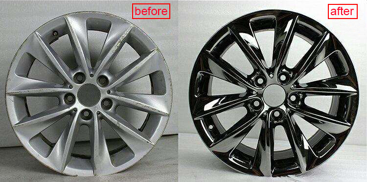 Aluminum alloy wheel plating before and after plating