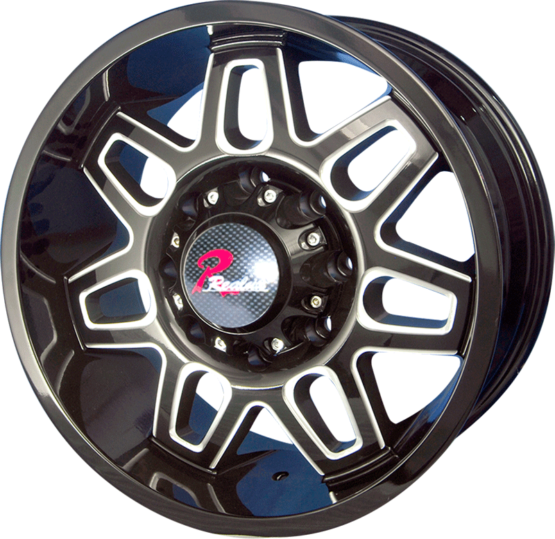 16×8 inch Black Milling Spoke/Milling Point　wheel rim