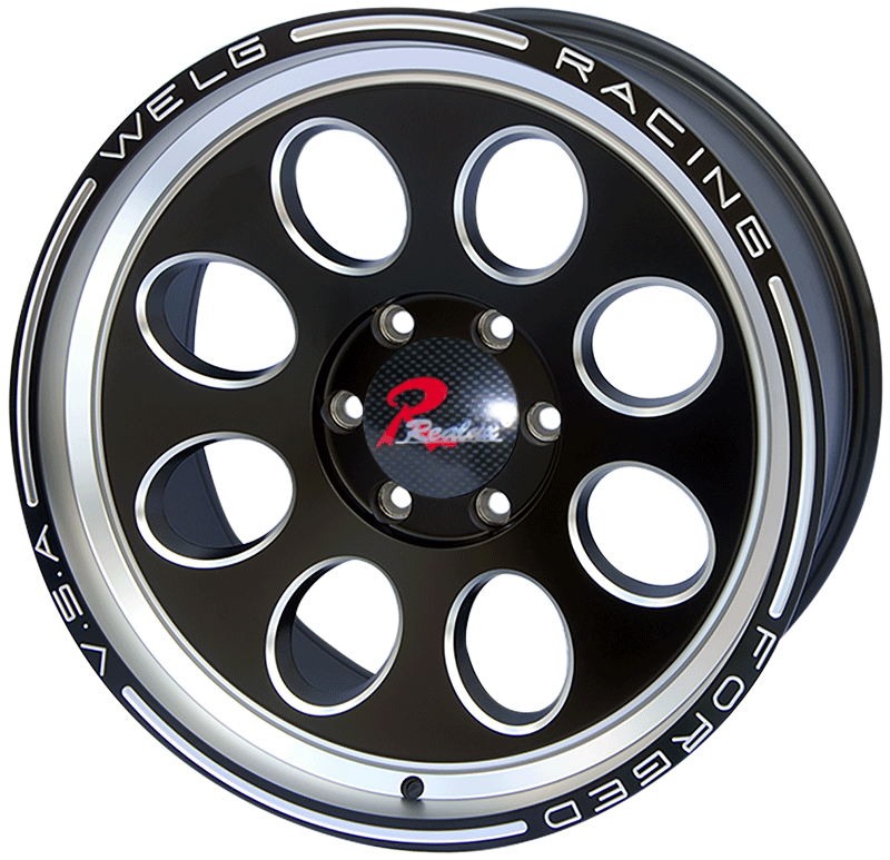 18*9.5 inch Semi Matte Black Milling Spoke/machine lip wheel rim