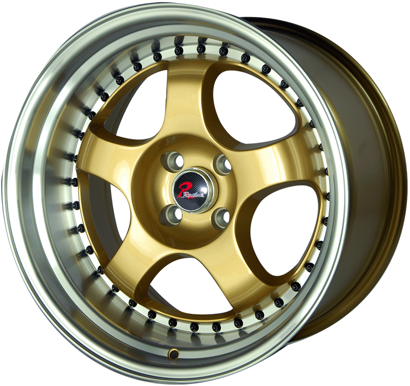 17×7.5 17×9 17×10 inch gold face/machine lip　wheel rim
