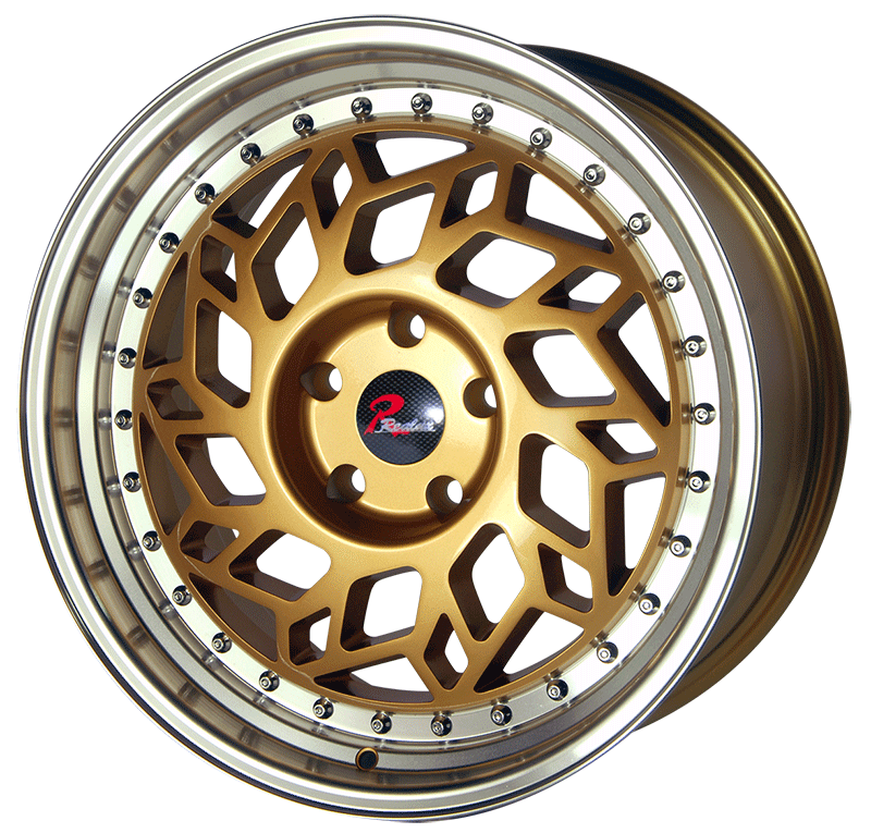 17×8 17×9 inch gold machine face/Chrome Stud　wheel rim