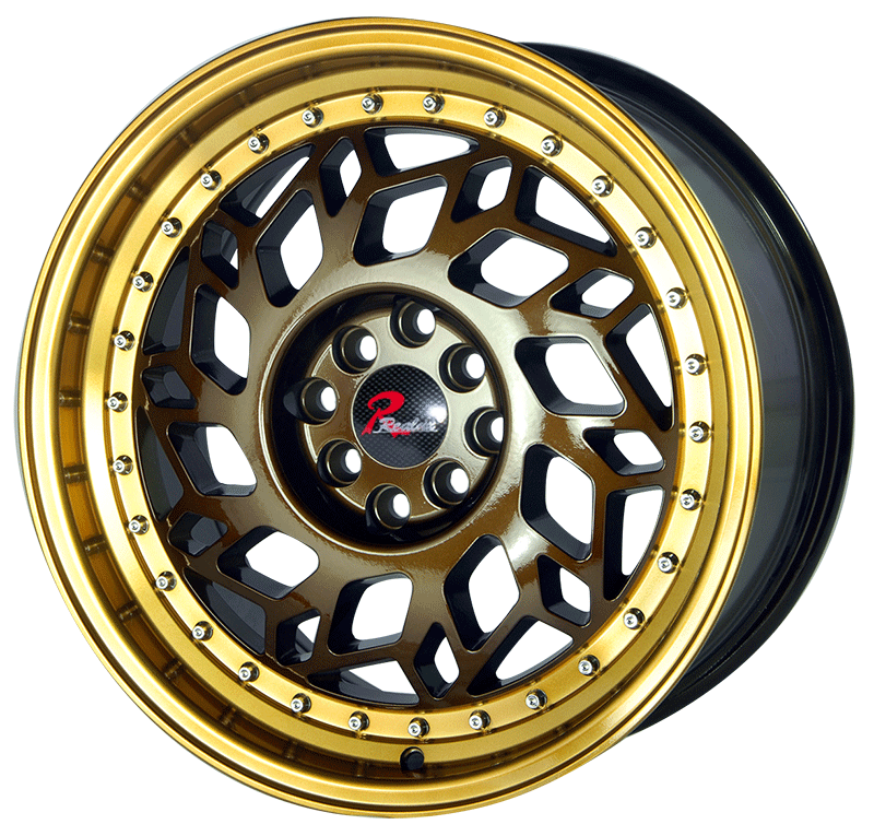 17×8 17×9 inch gold machine face/Chrome Stud wheel rim