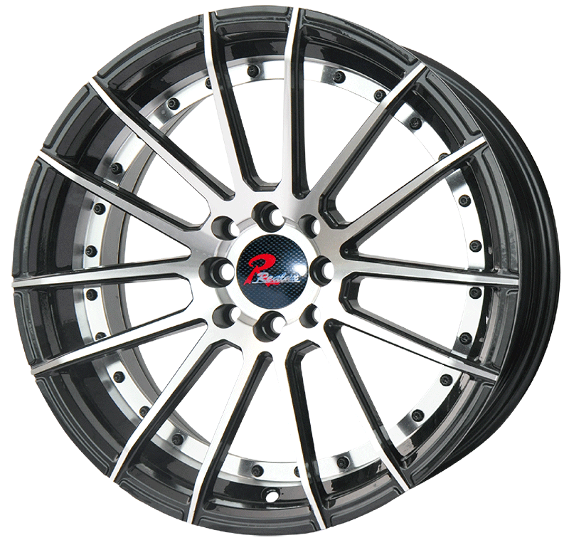 19×8.5 19×9.5 inch Semi Matte Black Milling face/black stud wheel rim