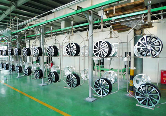 Aluminum wheel coating line process design flow