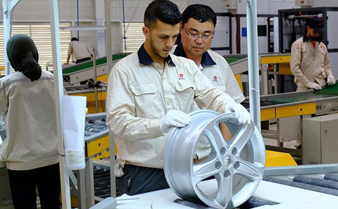 Moroccan aluminum wheel production base of a Chinese enterprise officially put into production