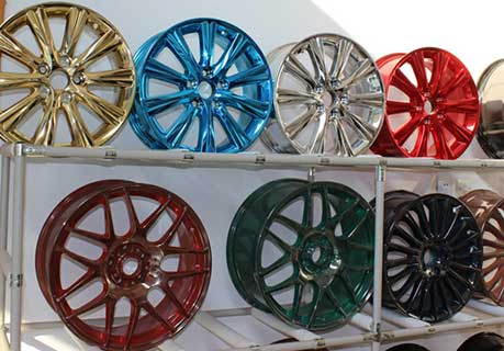 Electroplated aluminum alloy wheels