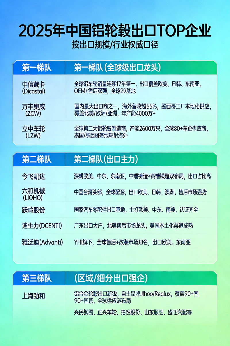 Top Chinese Aluminum Wheel Exporters in 2025