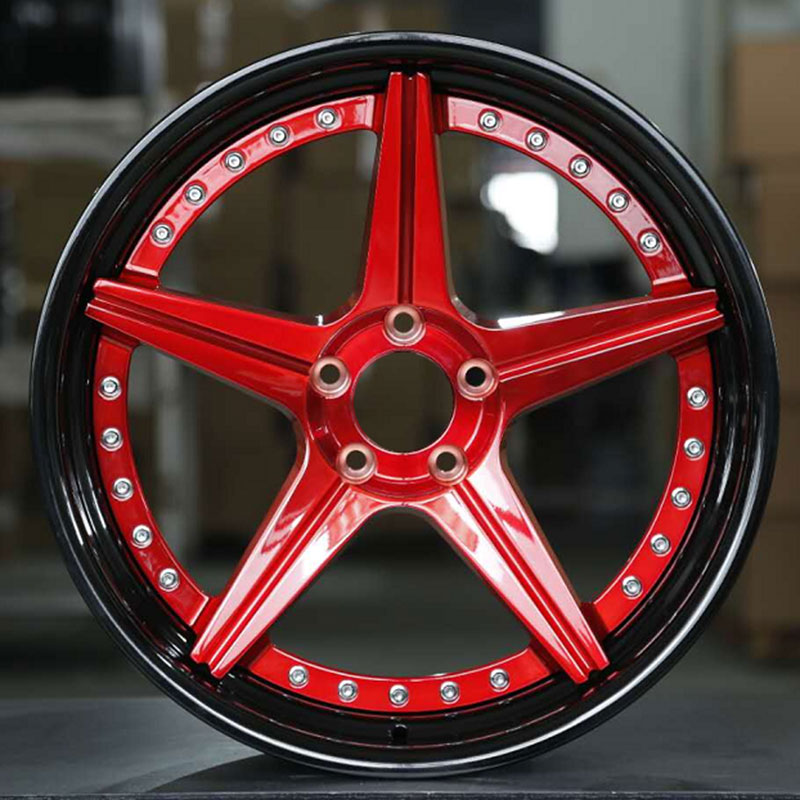 19*85 19*95 inch Black+Red Undercut Milling forged and custom wheel rim
