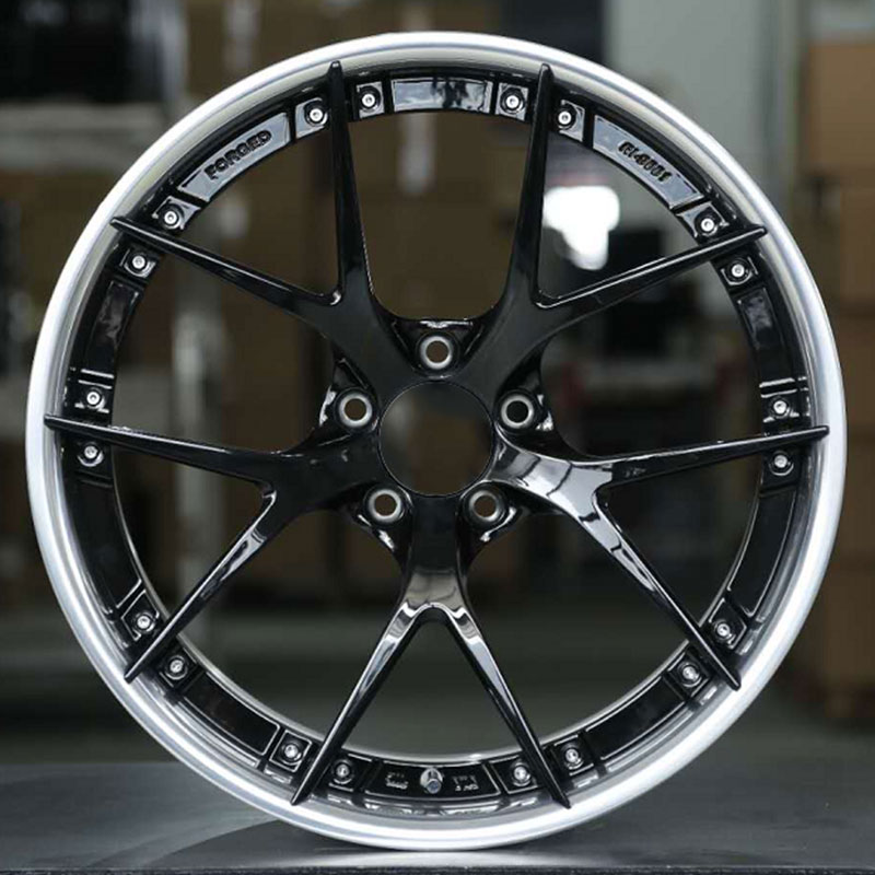 19*85 19*95 inch Black+Machine Lip+Milling Point forged and custom wheel rim