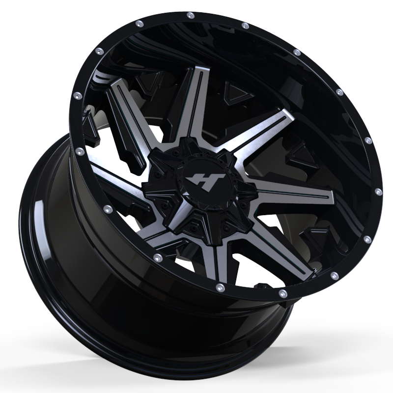 20X10 inch Black Machine Face wheel rim