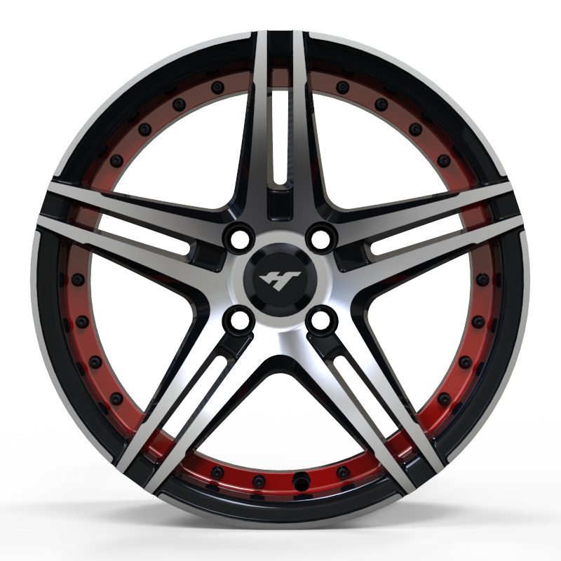 14X6.0 inch Black Machine Face / Milling Point wheel rim