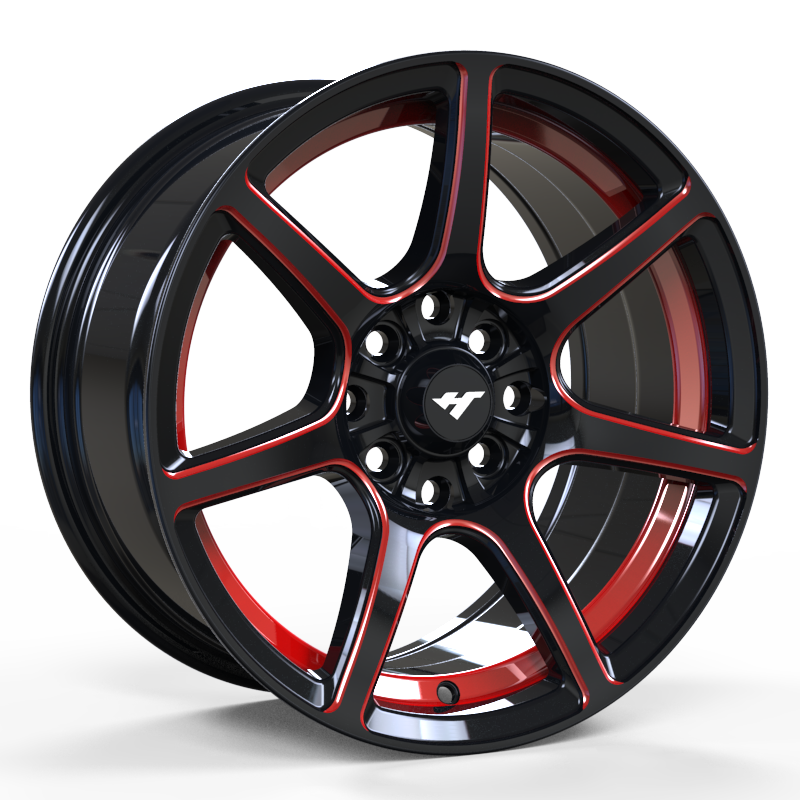 15 inch black / red　wheel rim