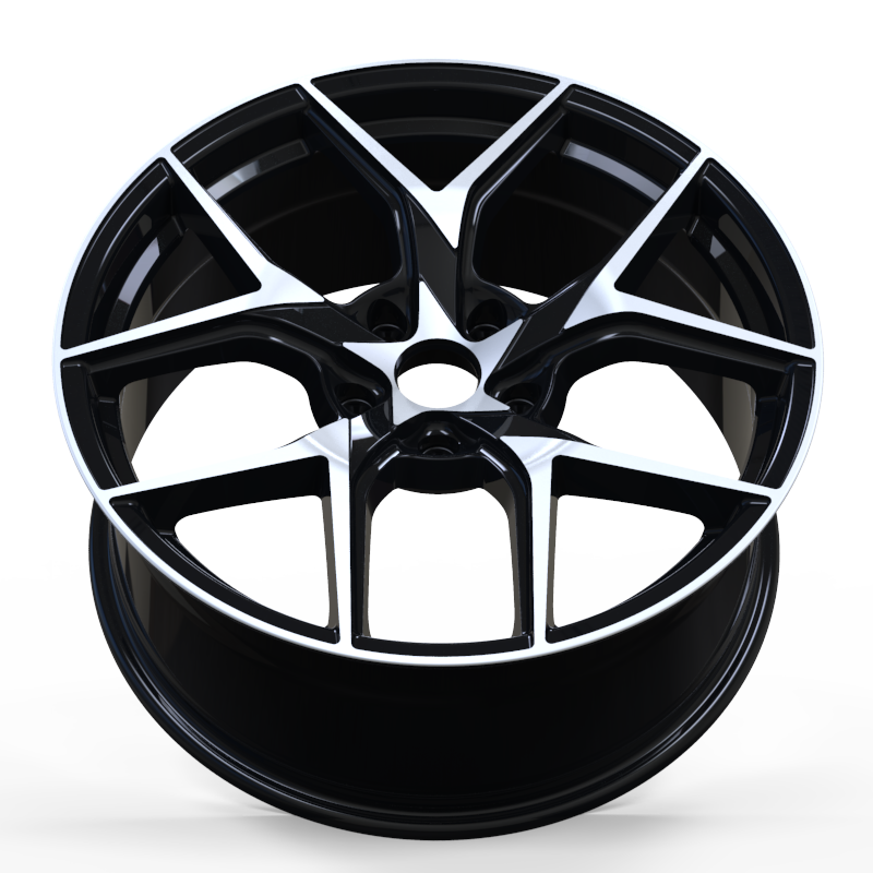17×7.5 inch black machine face wheel rim
