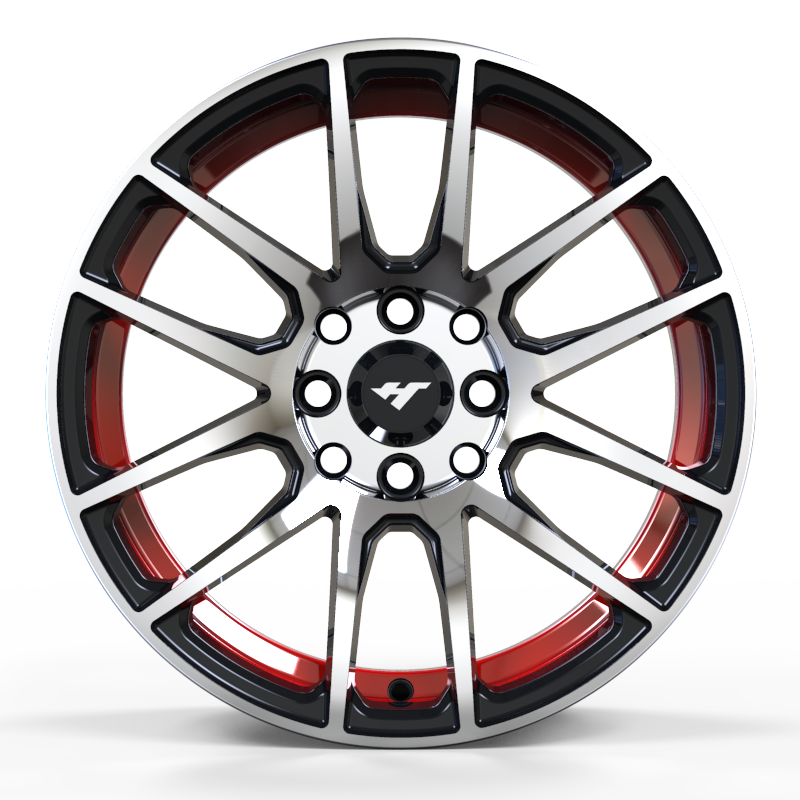 15*70 inch black / red wheel rim