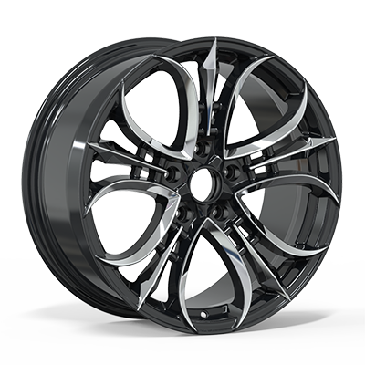 20X9.0 inch Black Machine Face forged and custom wheel rim