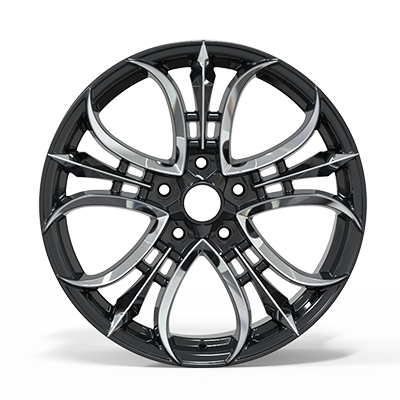 20X9.0 inch Black Machine Face forged and custom wheel rim