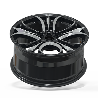 20X9.0 inch Black Machine Face forged and custom wheel rim