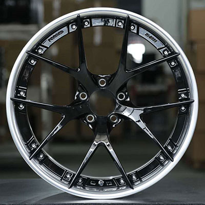 19X8.5 inch Black+Machine Lip+Milling Point forged and coutom wheel rim