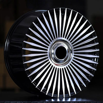 19X8.5 inch Black Machine Face forged and custom wheel rim