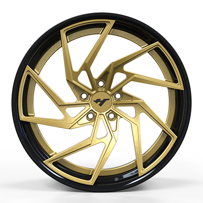 18 - 24 inch Black + Gold Face forged and custom wheel rim