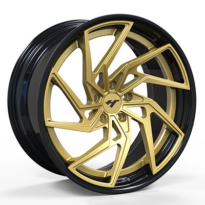 18 - 24 inch Black + Gold Face　forged and custom wheel rim