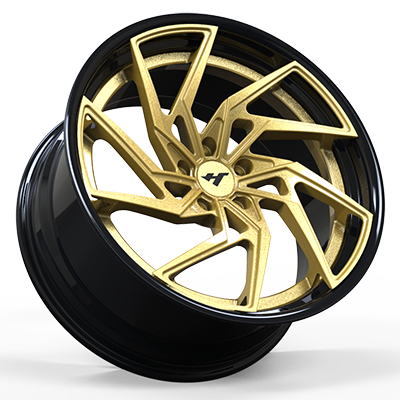 18 - 24 inch Black + Gold Face forged and custom wheel rim