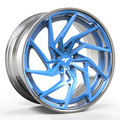 18-24 inch blue forged and custom wheel rim