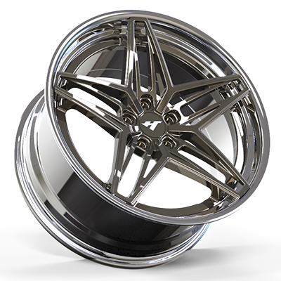 18-24 inch chrome + bronze forged and custom wheel rim