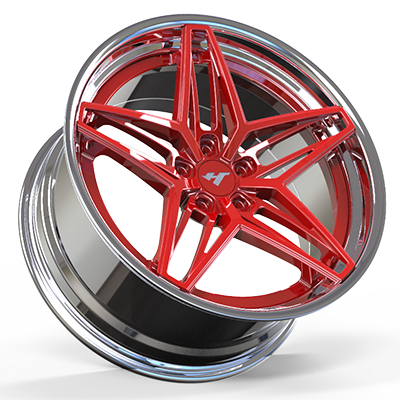 18-24 inch chrome + red forged and custom wheel rim