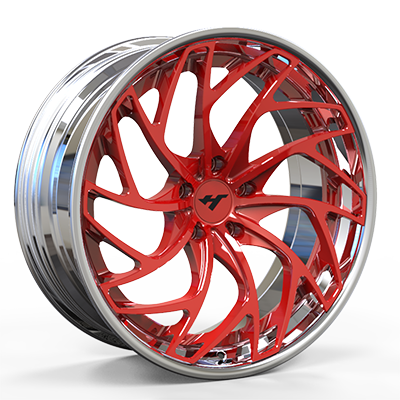 18-24 inch chrome + red face forged and custom wheel rim