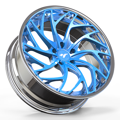 18-24 inch chrome + blue forged and custom wheel rim