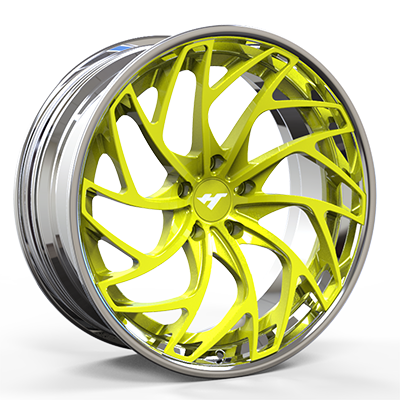 18-24 inch chrome + yellow forged and custom wheel rim