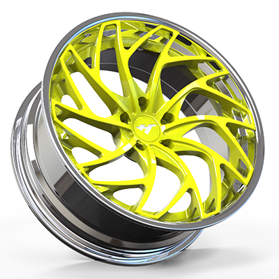 18-24 inch chrome + yellow forged and custom wheel rim