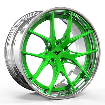 18-24 inch chrome + green　forged and custom wheel rim
