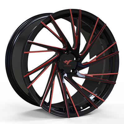 18-24 inch black + red forged and coutom wheel rim