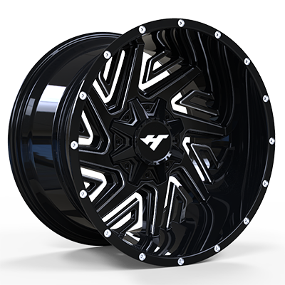 20X10 inch Black Machine Face wheel rim