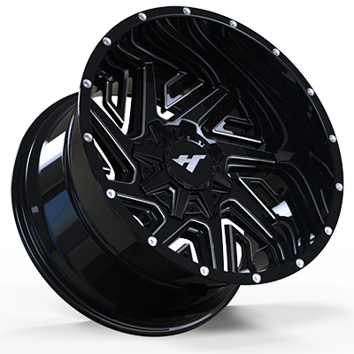 20X10 inch Black Machine Face wheel rim