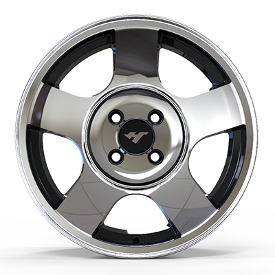 15X6.5 inch black / machine face wheel rim