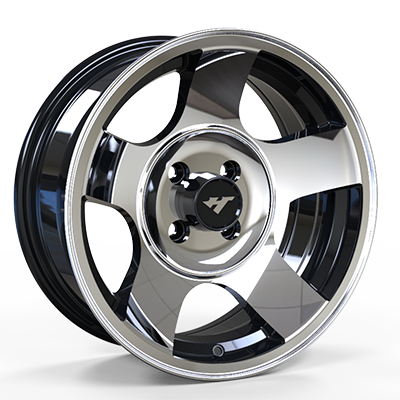 15X6.5 inch black / machine face wheel rim