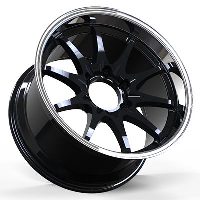 18X10.5 inch black / mirror wheel rim