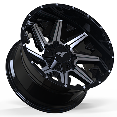 20X10 inch Black Machine Face wheel rim