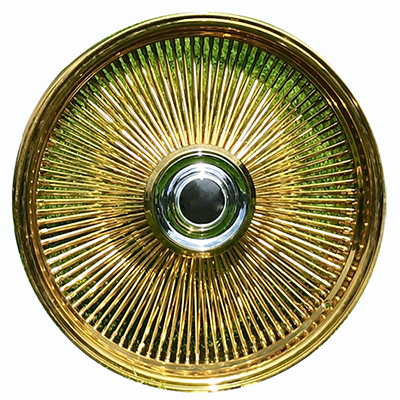 20X9/10 inch chrome + gold barrel rim