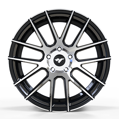 18X8.5 inch black / machine face wheel rim