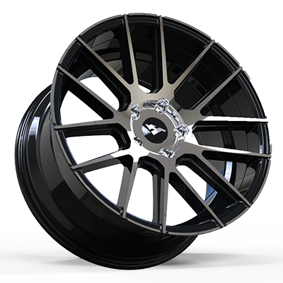 18X8.5 inch black / machine face wheel rim