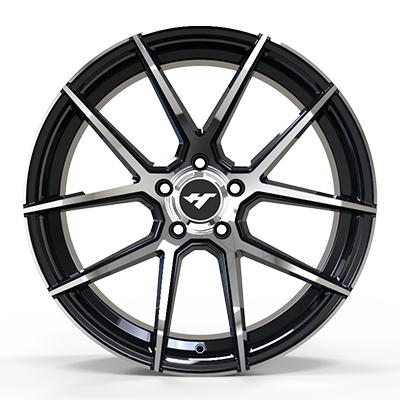 20X9.0 inch black / machine face wheel rim