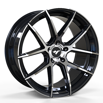 20X9.0 inch black / machine face wheel rim