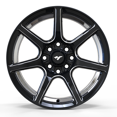 13X6.0 inch Black / Machine wheel rim