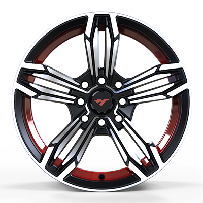 13X6.0 inch Black Machine Face wheel rim