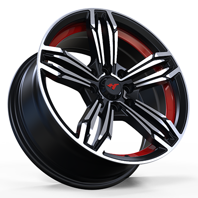 13X6.0 inch Black Machine Face wheel rim