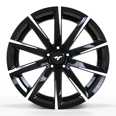 22X9.0 inch Black Machine Face wheel rim